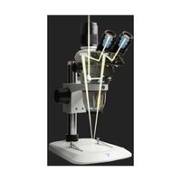 マイクロネット 【同時三視野】ズーム式実体顕微鏡 伸太T + LEDリング照明(高照度・垂直照明付き) YS05T+W-EPLUS 1セット（直送品）