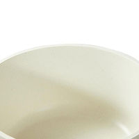 CAROTE（カローテ）鍋 両手 24cm IH ガス火対応 蓋付 アイボリー 1個