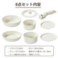 CAROTE（カローテ）フライパン 鍋 蓋 取っ手 IH ガス火対応 8点セット 1セット