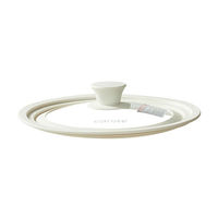 CAROTE（カローテ）ガラス蓋 18cm 20cm 22cm 兼用 アイボリー 1個