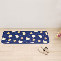 センコー ミッフィー おやすみミッフィー インテリアマット 約45×120cm ブルー DBI231009 1枚（直送品）