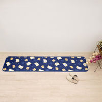 センコー ミッフィー おやすみミッフィー インテリアマット 約45×180cm ブルー DBI231009 1枚（直送品）