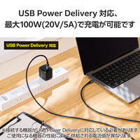 タイプCケーブル （USB-C to C） 2m PD 100W 高耐久 黒 MPA-CCECAN20BK エレコム 1個（直送品）
