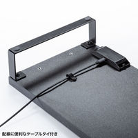サンワサプライ USBハブ付モニター台(ブラック) MR-LC215BK 1個（直送品）