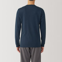 【メンズ】無印良品 紳士 あったか綿 厚手 クルーネック長袖Tシャツ 紳士L ダークネイビー 良品計画