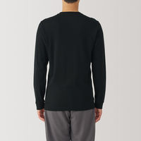 【メンズ】無印良品 紳士 あったか綿 厚手 クルーネック長袖Tシャツ 紳士L 黒 良品計画