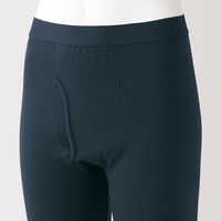 【メンズ】無印良品 紳士 あったか綿 厚手 ロングタイツ 紳士S ダークネイビー 良品計画