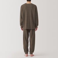 【メンズ】無印良品 紳士 なめらかニットフリース 長袖ルームウェアセット 紳士L モカブラウン 良品計画