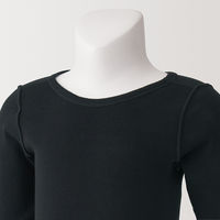 無印良品 ベビー あったか綿 クルーネック長袖Tシャツ ベビー90 黒 良品計画