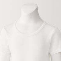無印良品 キッズ あったか綿 クルーネック半袖Tシャツ キッズ110 オフ白 良品計画