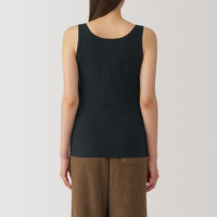 【レディース】無印良品 婦人 あったか綿 ブラタンクトップ 婦人M 黒 良品計画