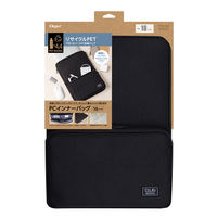 ナカバヤシ 16インチ PC汎用インナーバッグ/リサイクル ブラック SZC-FC162404BK 1個