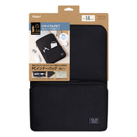 ナカバヤシ 14インチ PC汎用インナーバッグ/リサイクル ブラック SZC-FC142404BK 1個