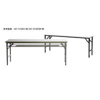 【軒先渡し】ニシキ工業 折り畳み会議テーブル 幅1500×奥行450×高さ700mm ニューグレー ASAT-D1545S-NG 1台（直送品）