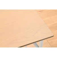 【軒先渡し】HIKARI ワークカフェダイニング ダイニングテーブル DLT-アリカ 140-WDテンバン/スチールレッグWH 1台（直送品）