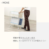 アスカ 木製ファイルワゴン2段 ホワイト FWG02W 1台（直送品）