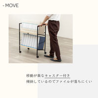 アスカ 木製ファイルワゴン2段 ブラック FWG02BK 1台（直送品）