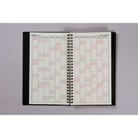 高橋書店 【2025年版】リングダイアリースリム A5変型 見開き1週間 月曜始まり 黒 93 1冊（直送品）