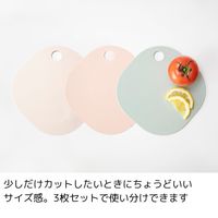 エヌ・エレファント ＆NE nikii カッティングボード 3P グリーン・ピンク・ベージュ 1個