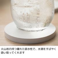 エヌ・エレファント ＆NE ラバストーンコースター マル グレー 1個