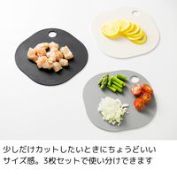 エヌ・エレファント ＆NE nikii カッティングボード 3P ホワイト・グレー・ブラック 1個