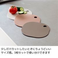 エヌ・エレファント ＆NE nikii カッティングボード 3P ブラウン・テラコッタ・ベージュ 1個