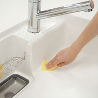 キッチンスポンジ 毎日とりかえクリーナー クエン酸+泡タイプ 水アカに 使い捨て イエロー 1セット（1パック（30個入）×5）東和産業