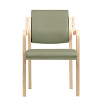 藤沢工業 ナチュラル ウッドチェア モスグリーン 福祉用イス 介護用イス スタッキング椅子 木製イス 木製チェア 1セット(2脚)