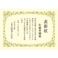 ササガワ *証書用紙 A4判 金桜 10-1705 1冊(10枚)
