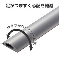 エレコム 配線カバー 床用 モール ( 長さ1m × 幅30mm ) R形状 グレー LD-GA1207MGY 1個（直送品）