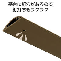 エレコム 配線カバー 床用 モール ( 長さ1m × 幅54mm ) R形状 ブラウン LD-GA1407MBR 1個（直送品）