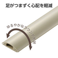 エレコム 配線カバー 床用 モール ( 長さ1m × 幅30mm ) R形状 ベージュ LD-GA1207M 1個（直送品）