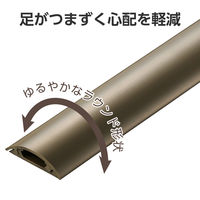 エレコム 配線カバー 床用 モール ( 長さ1m × 幅30mm ) R形状 ブラウン LD-GA1207MBR 1個（直送品）