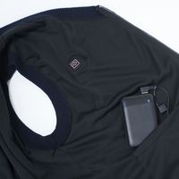 【ヒートベスト】 山善 YAMAZEN ニット暖かベスト （服のみ） ネイビー M YNHV-2024-M 1着