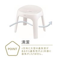 風呂いす Ag抗菌 座面高さ 25cm グレー 4本脚タイプ 低め Emeal エミール 1個 アスベル