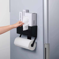 レック ラップ&ペーパーホルダー(マグネット)黒 K00564 1個