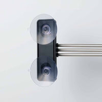 レック ふきん掛け(吸盤・粘着)黒 K00571 1個