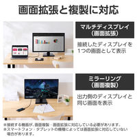 USB-C to HDMI 変換ケーブル 2m 4K 60Hz 黒 CAC-CHDMI20BK2 エレコム 1個