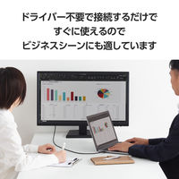 エレコム USB-C to HDMI 変換ケーブル 4K 60Hz やわらか 2m 黒 MPA-CHDMIY20BK2 1個