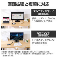 USB-C to DisplayPort 変換アダプター 4K 60Hz 黒 AD-CDPBK3 エレコム 1個（直送品）