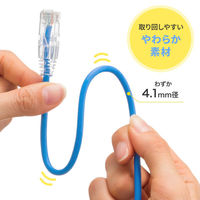 サンワサプライ  カテゴリ6LANケーブル（スリム、やわらか、ツメ折れ防止コネクタ） KB-SL6YS-03BL（直送品）