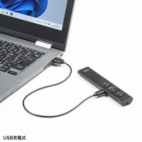 サンワサプライ USB充電式 パワーポインター LP-RF116BK 1個（直送品）