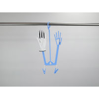 サワフジ 手袋ハンガー ピンチ付 2本組 ライトブルー●1セット(2本組×5) 4970161012890 1セット(2本組×5)（直送品）