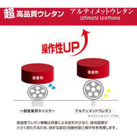 【アウトレット】ユーエイ プレート式自在キャスターアルティメットウレタン車輪径150mm PMタイプ PMS-150AUU 1個