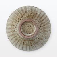 無印良品 信楽焼 飯碗 しのぎ 小 透明釉 約直径12cm 1セット（1個×5） 良品計画