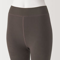 【レディース】無印良品 婦人 裏起毛 厚手 レギンス 婦人L スモーキーブラウン 良品計画