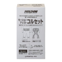 玉川衛材【ホルドン】モーションアシストコルセット (Lサイズ (腰回り) 80 ～ 100 cm/男女兼用/BK) 腰 腰痛 負担軽減 (介護/作業等) 1個