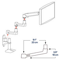 Ergotron エルゴトロン LX 延長用アーム ホワイト 45-289-224 1個