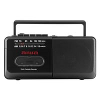 アイワマーケティングジャパン ラジオカセットプレーヤー ラジカセ 電池式 AM/FM(ワイドFM) GAA4-RCP0004(BK) 1台