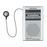 アイワマーケティングジャパン ラジオ ポータブルポケット型 巻取式イヤホン 電池式 AM/FM(ワイドFM) GAA4-PPR0003(SV) 1台